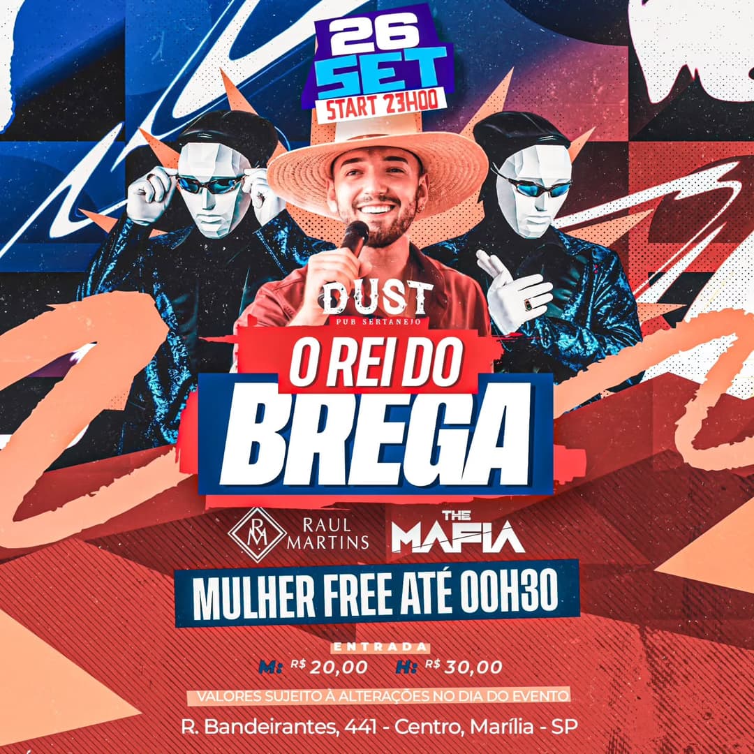 Flyer de Raul Martins e The Mafia