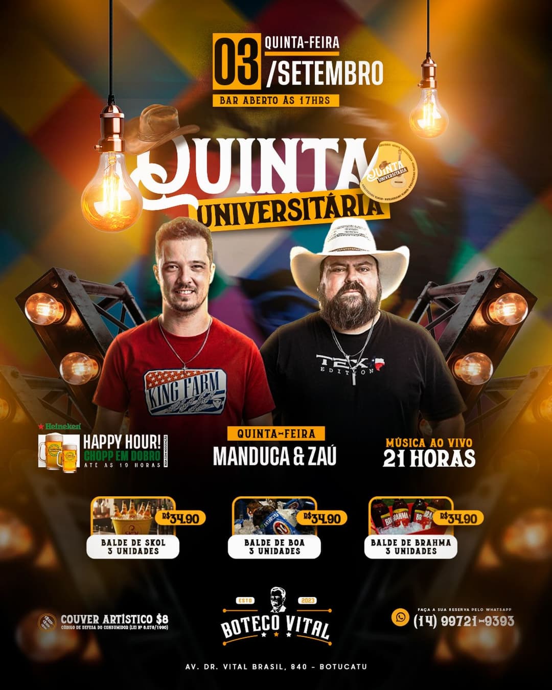 Flyer de Manduca e Zaú