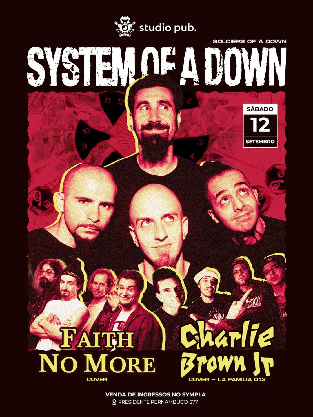 Flyer de Soldiers Of A Down e mais 2 artistas