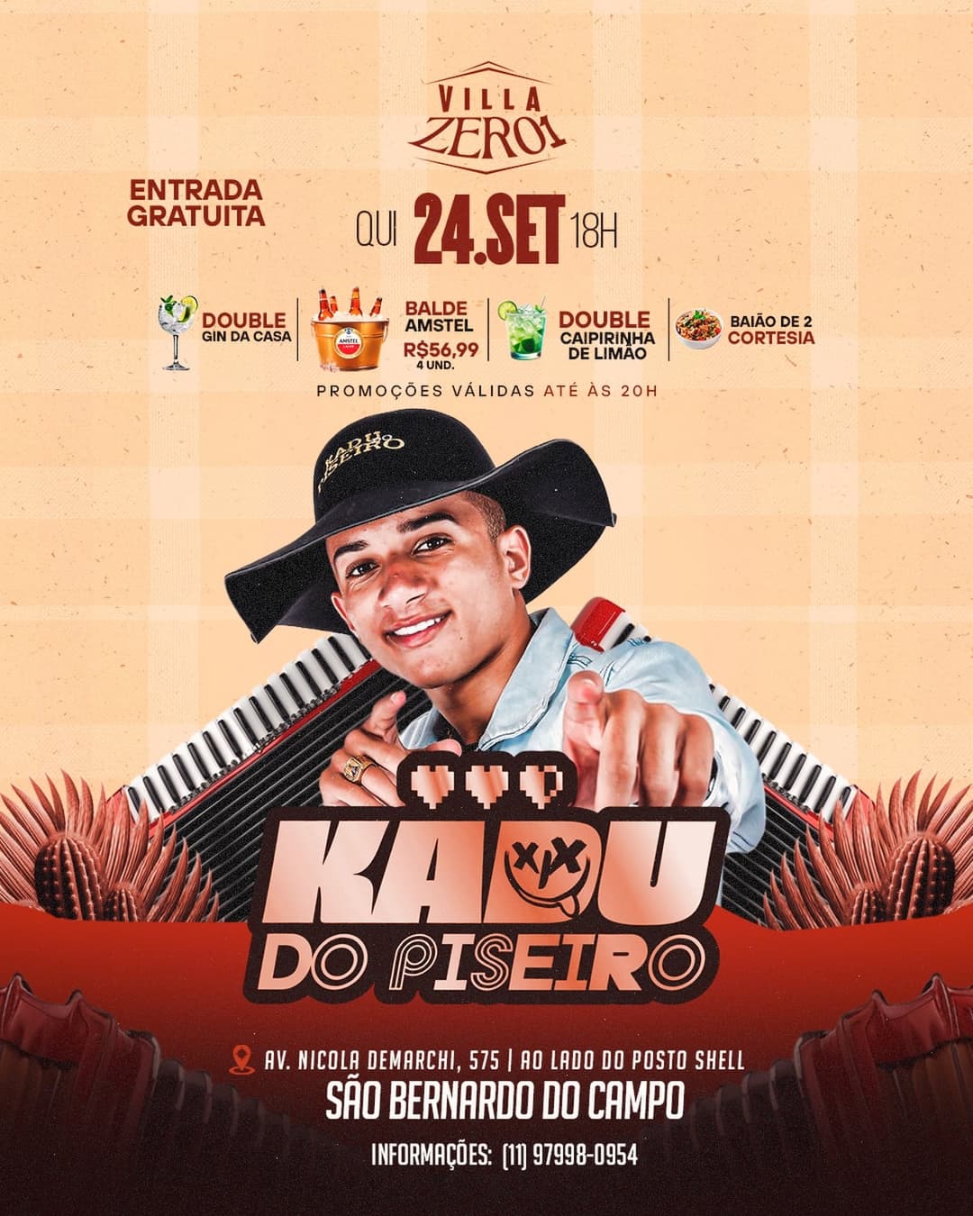 Flyer de Kaue do Piseiro