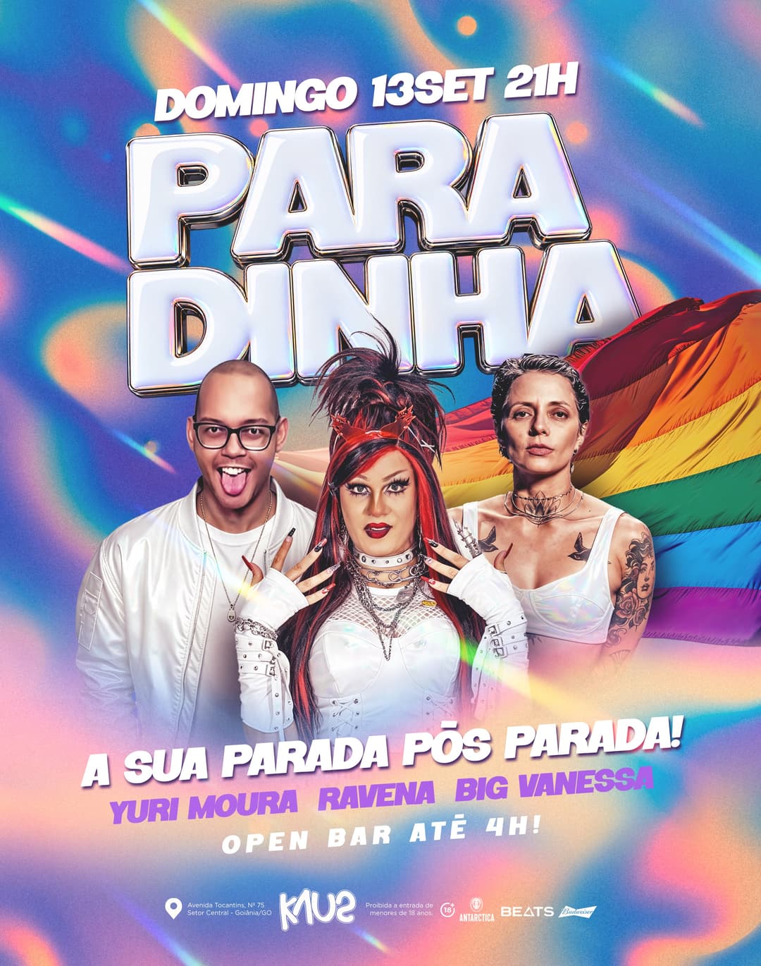 Flyer de Raven, Big Vanessa e yurimoura.dj