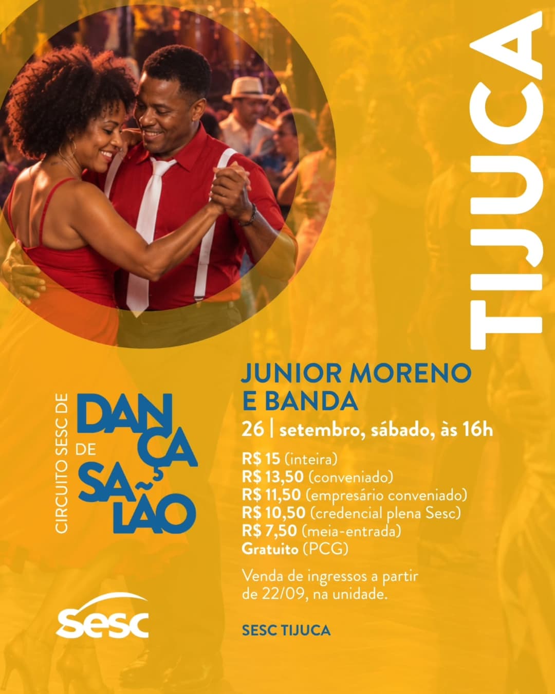 Flyer de Junior Moreno e Banda