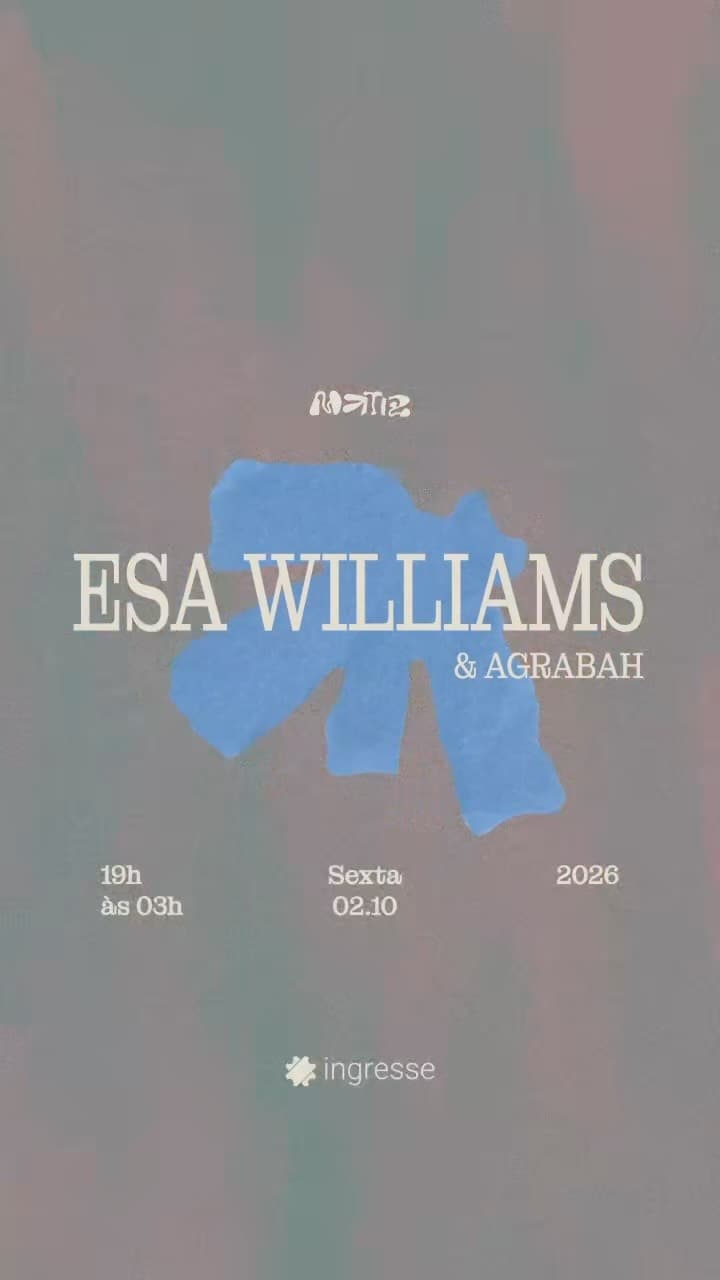 Flyer de Ágatha Prado e Esa Williams