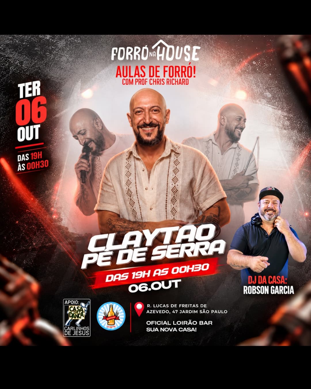 Flyer de Claytão Pé de Serra