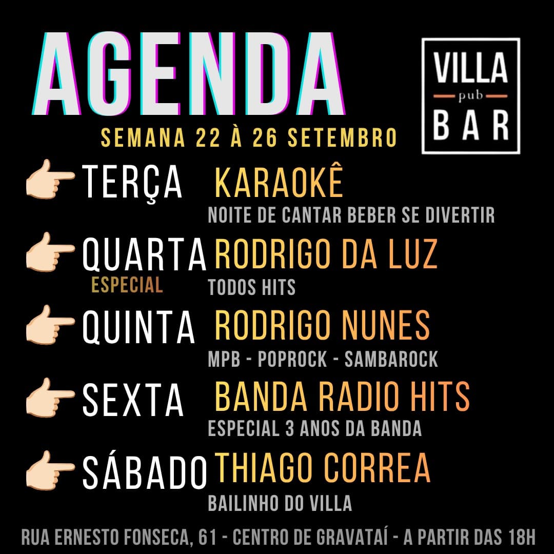 Flyer de Rodrigo da Luz, Thiago Correa e mais 2 artistas