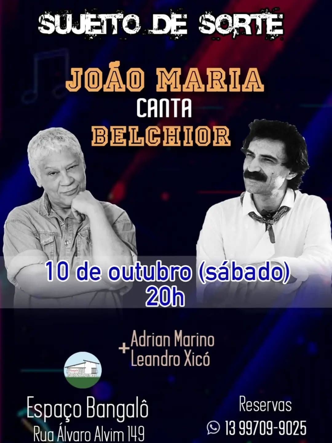 Flyer de João Maria e Sujeito de Sorte