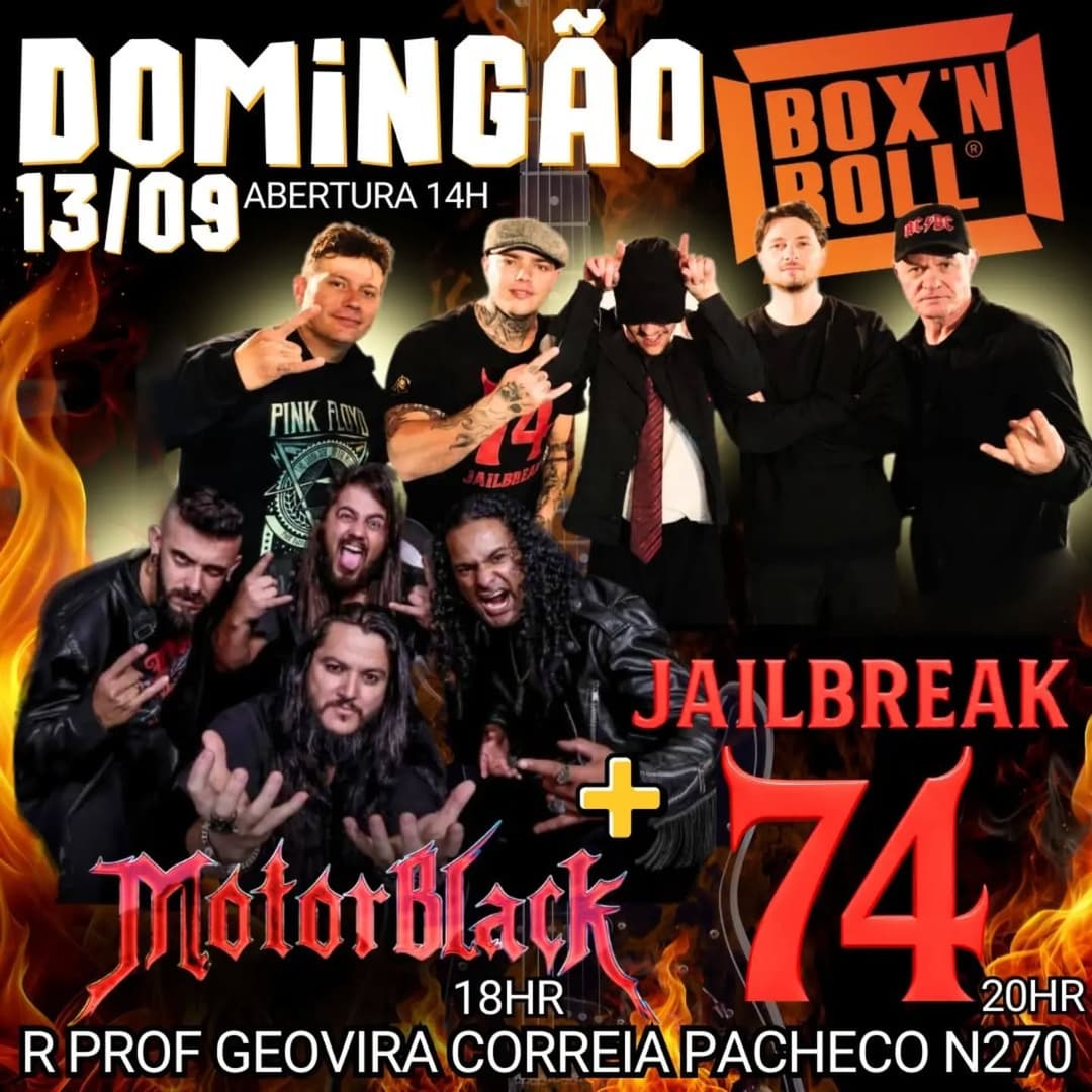 Flyer de MOTORBLACK e JailBreak 74