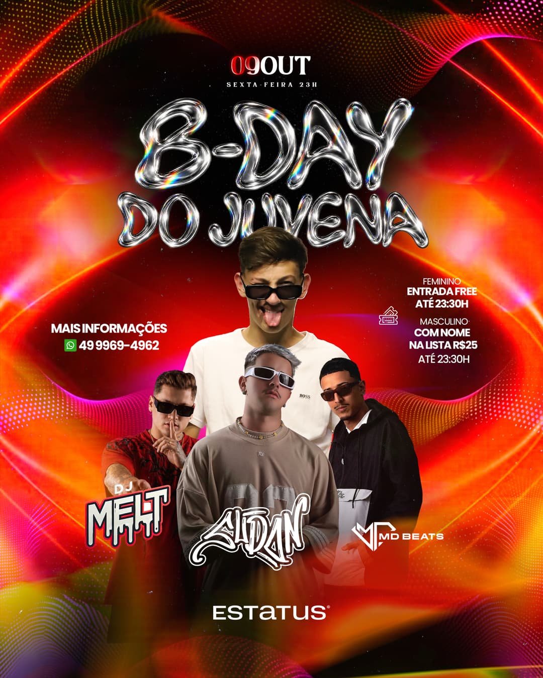 Flyer de Juvena, Sudan, Melt e Gabriel Ramos (MD)