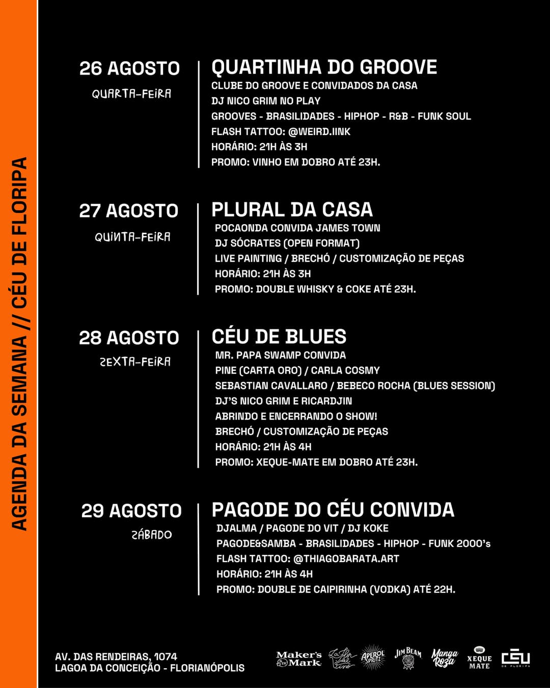Flyer de Nico Grim e Clube do Groove