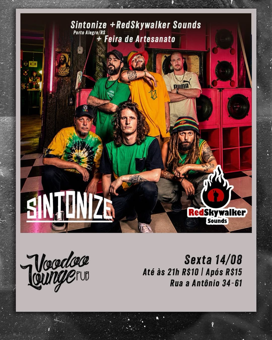 Flyer de Sintonize, Red Skywalker Sounds, Jah Nilo e Sales Ovni