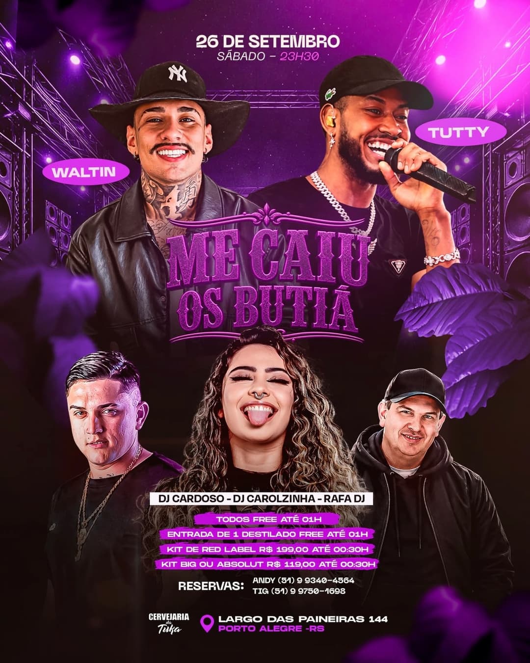 Flyer de Emerson Ribeiro, Rafael Duarte e mais 3 artistas