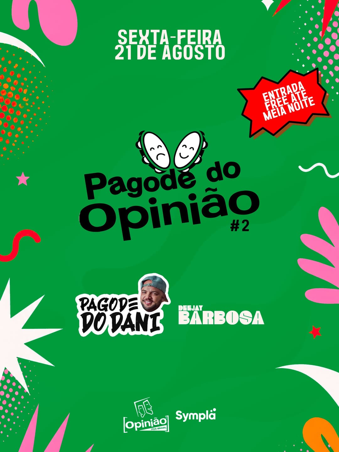 Flyer de Pagode do Dani e DJ Barbosa