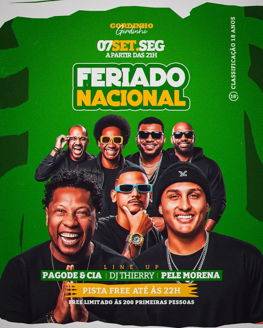 Flyer de Grupo Pagode e Cia Oficial e mais 2 artistas