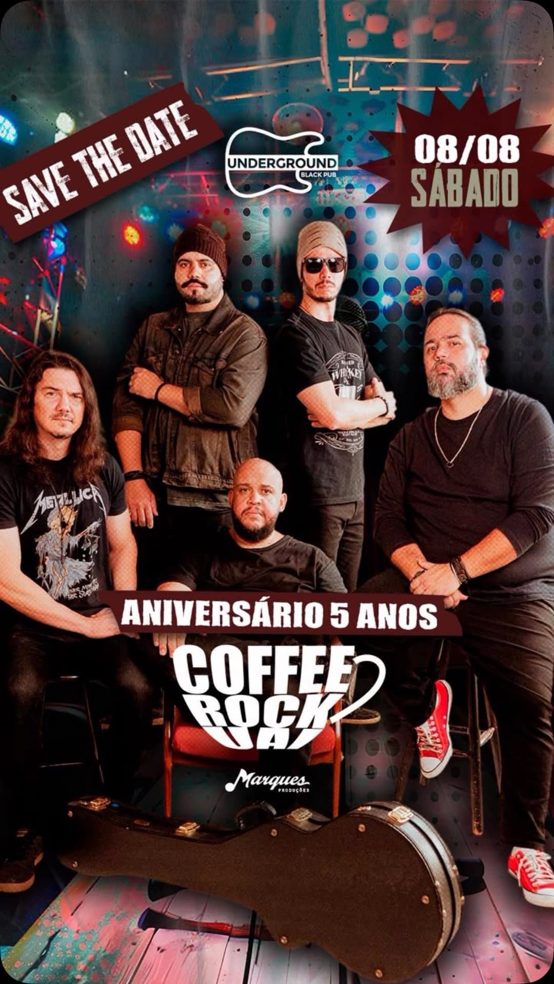 Flyer de Coffee Rock Uai, Velotrol e mais 4 artistas