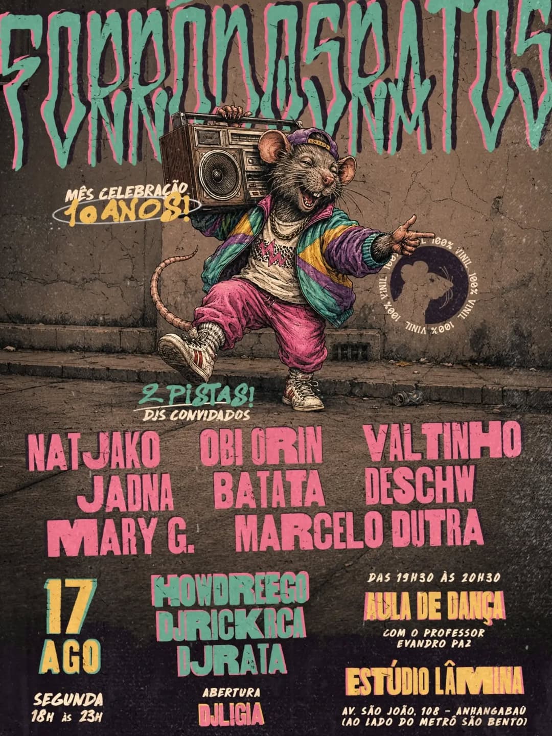 Flyer de Forró dos Ratos e DJ Residente