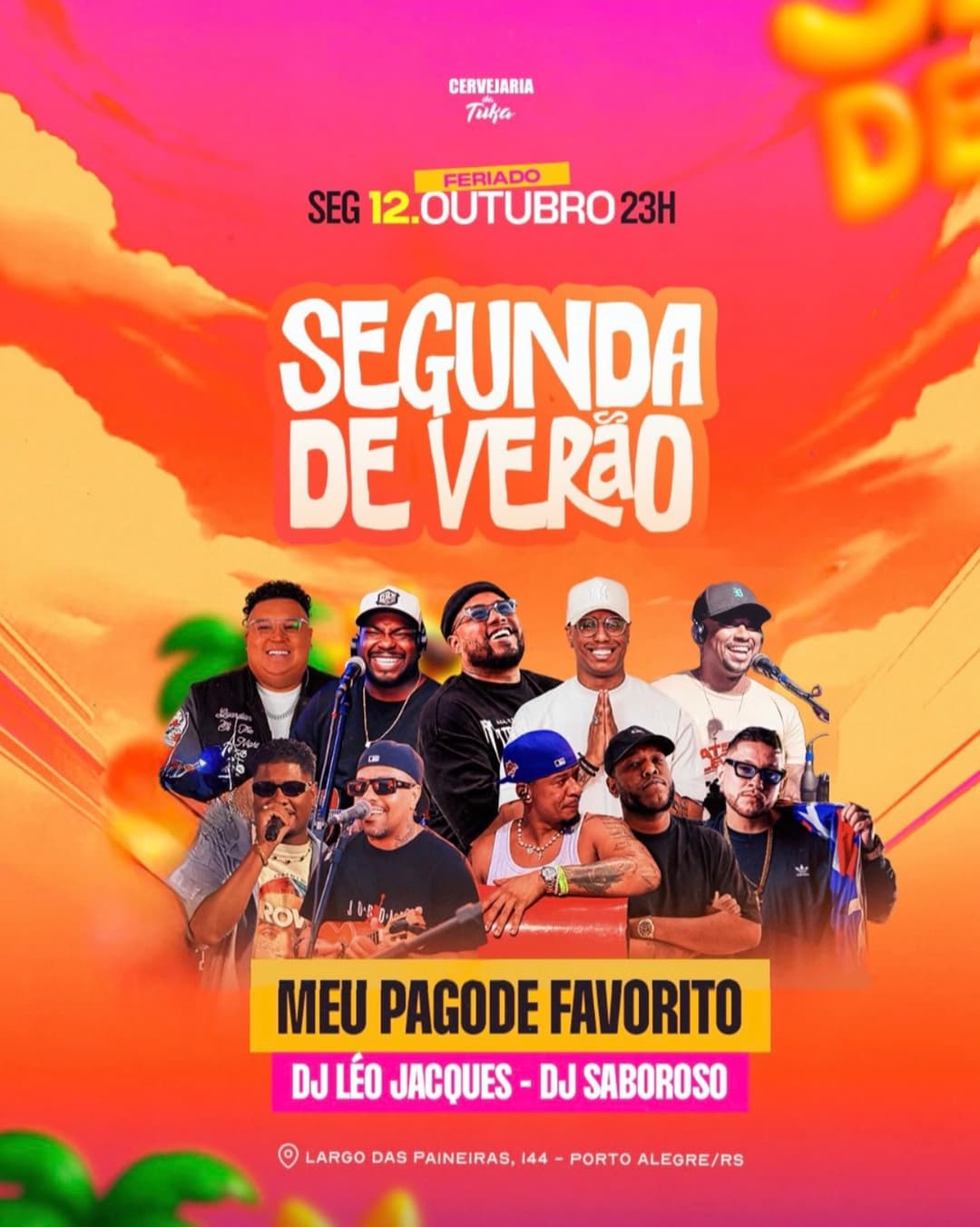 Flyer de Jr. Paixão, Léo Jacques, DJ Saboroso e mais 8 artistas