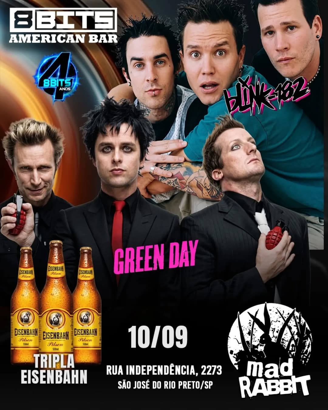 Flyer de Banda MAD RABBIT