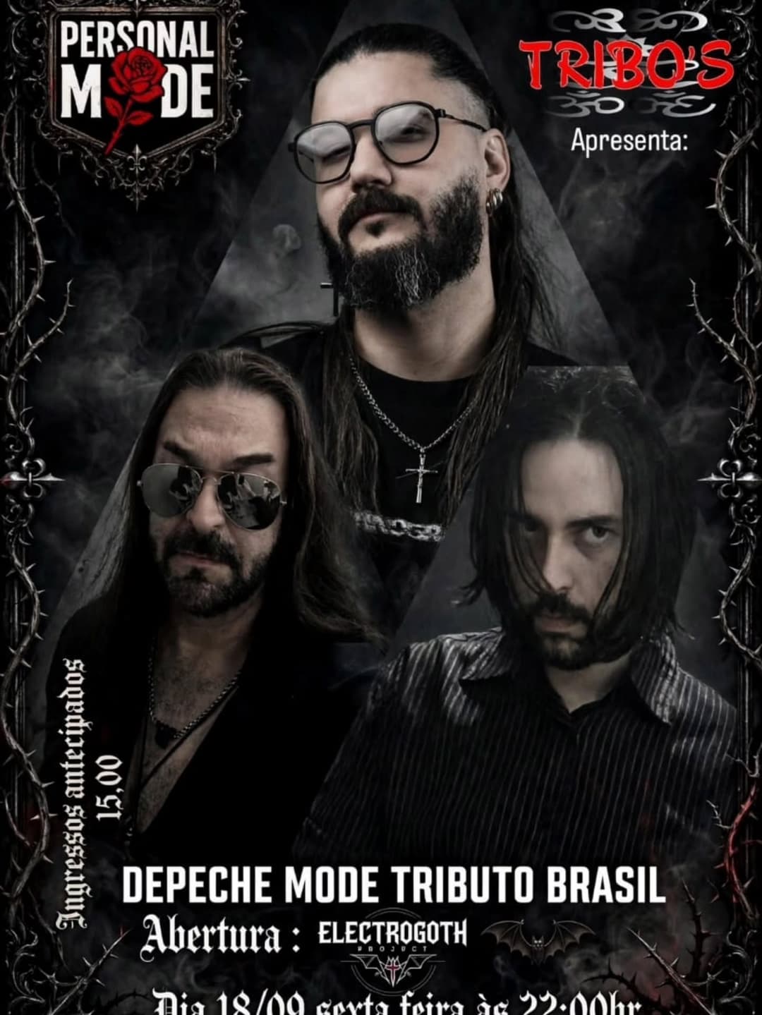 Flyer de Depeche Mode Tribute Brazil