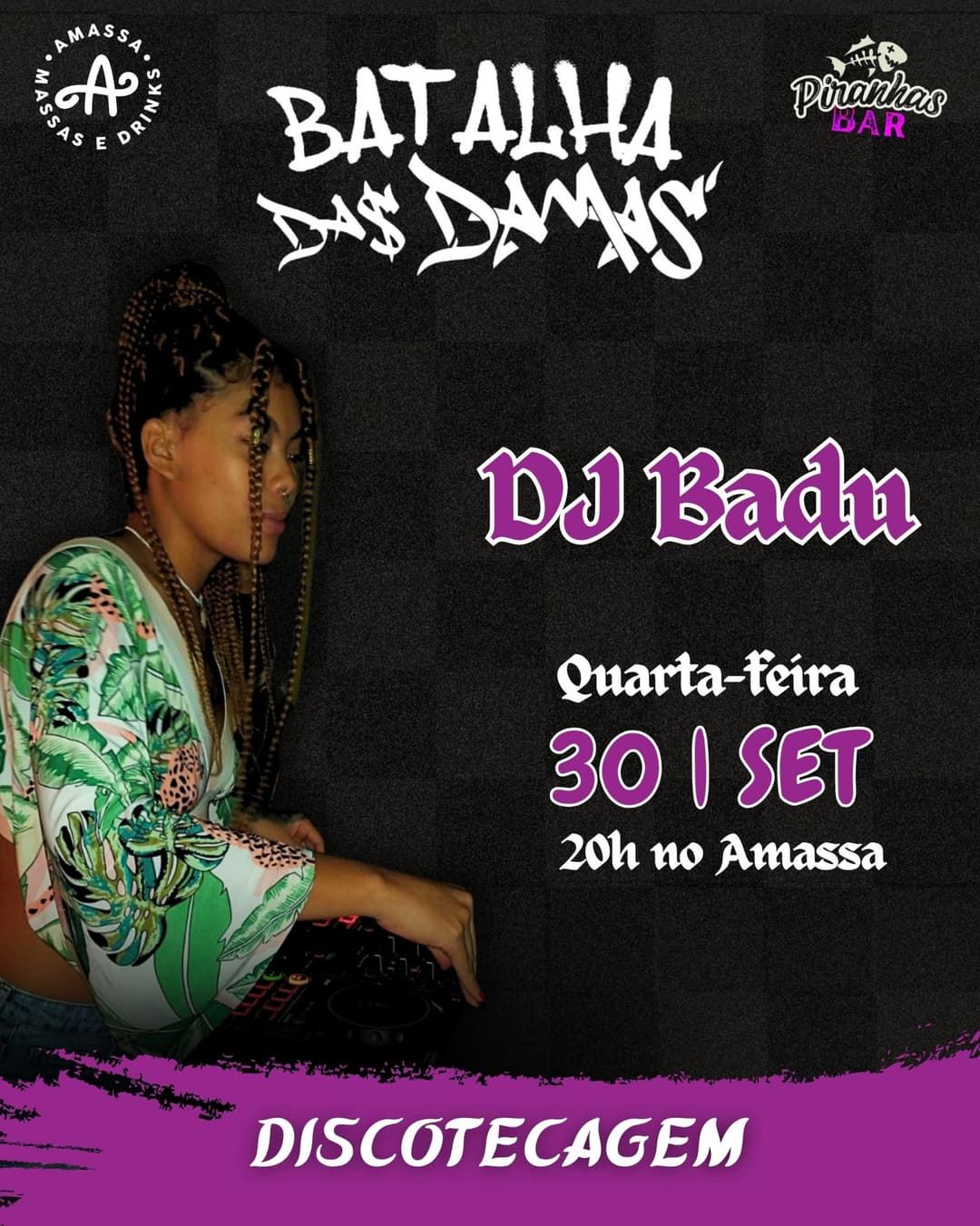 Flyer de Batalha das Damas
