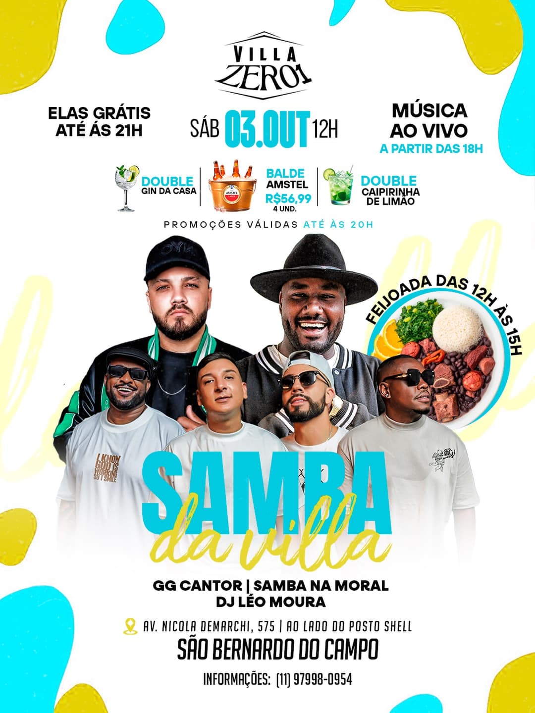 Flyer de GG Cantor e DJ Léo Moura