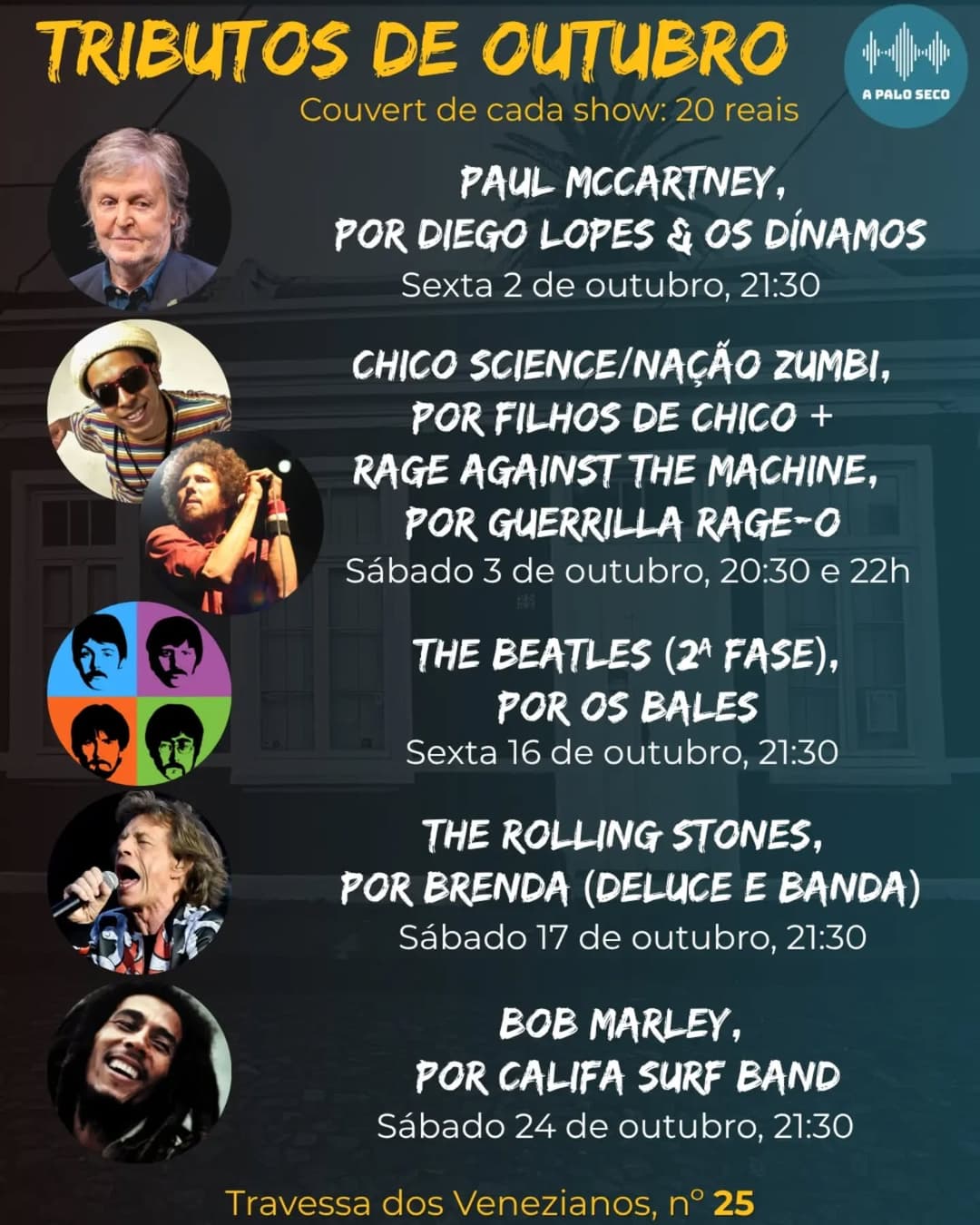 Flyer de Diego Lopes & Os Dínamos