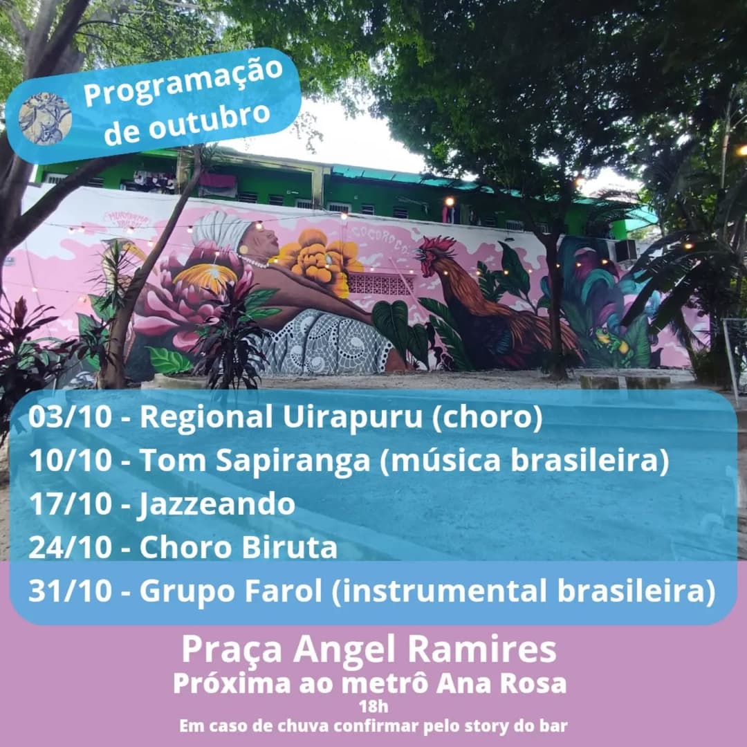 Flyer de Regional Uirapuru, Tom Sapiranga e mais 3 artistas