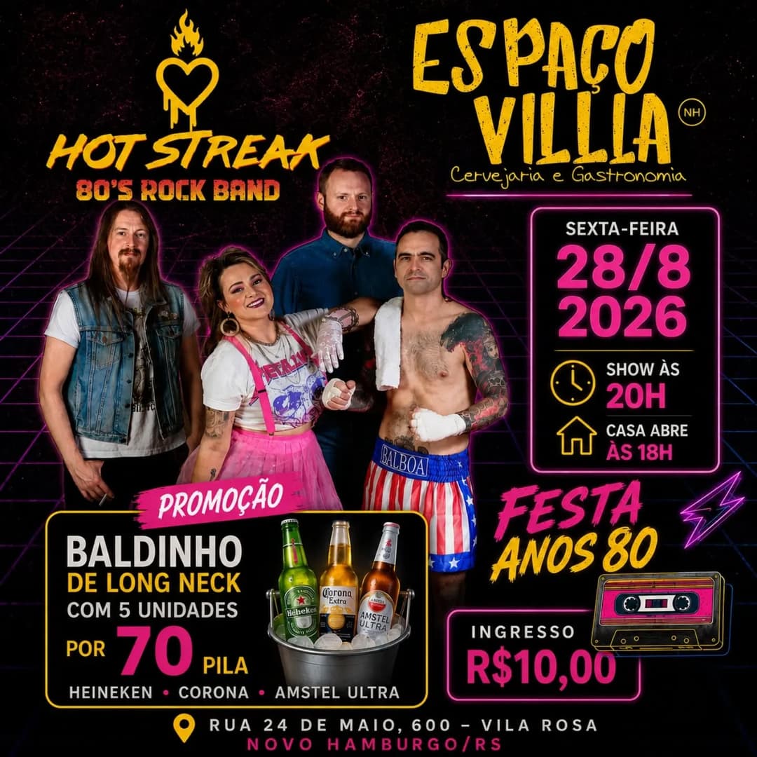 Flyer de Banda Hot Streak