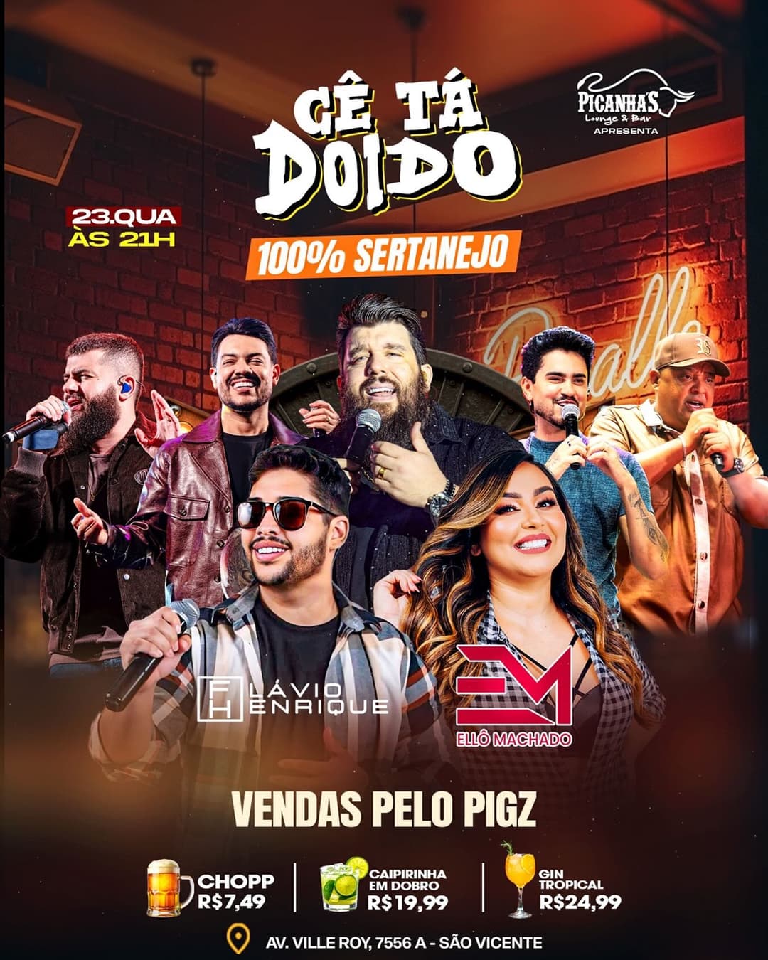Flyer de Cê Tá Doido