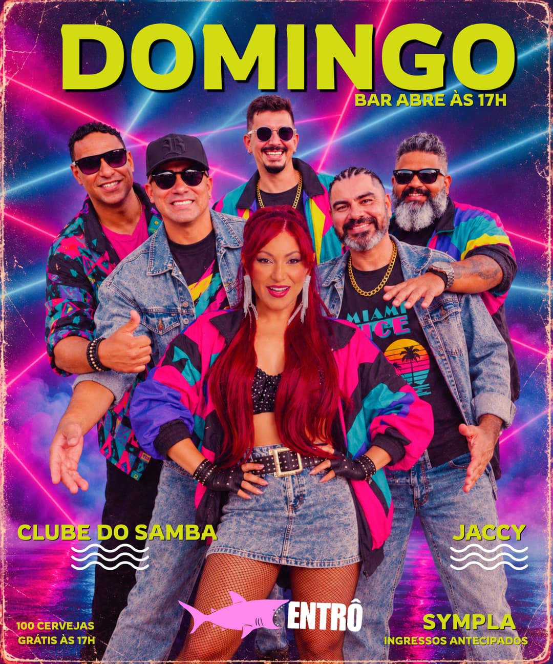 Flyer de Clube do Samba de Mesa e Jaccy Santos