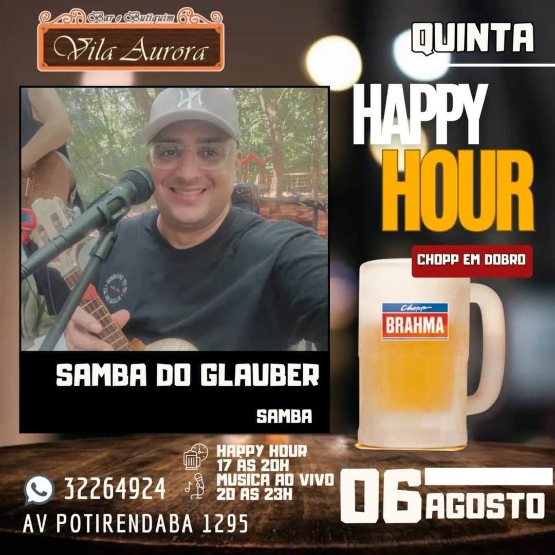 Flyer de Samba do Glauber