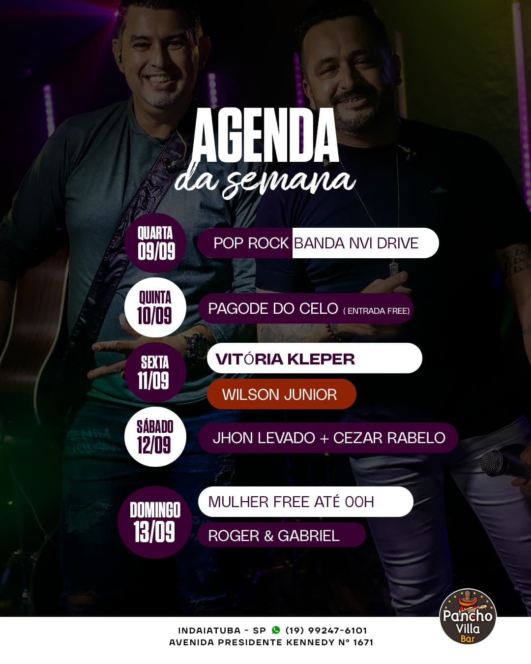 Flyer de Vitória Kleper e Wilson Junior