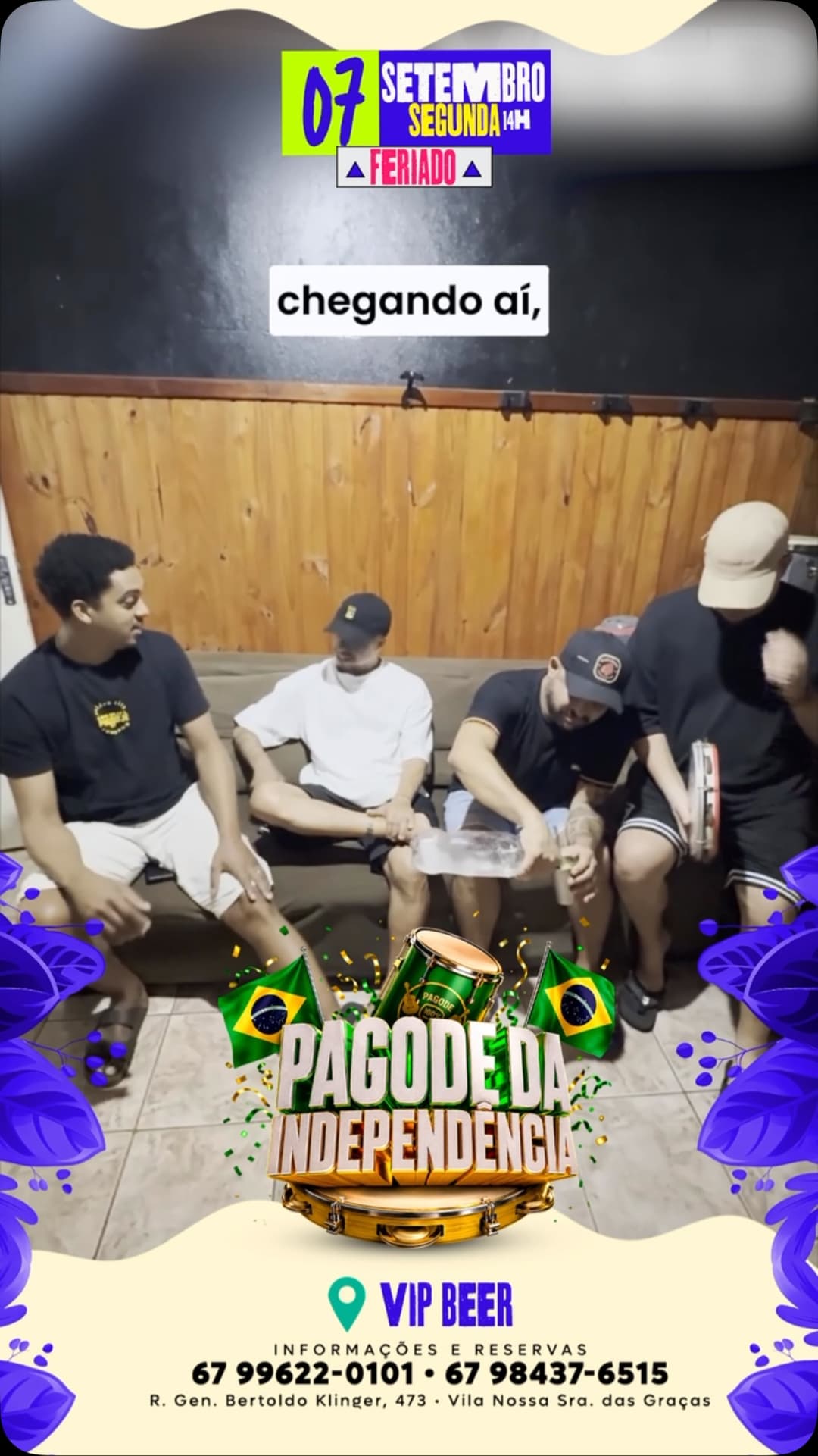 Flyer de Grupo Pegada de Macaco e mais 2 artistas