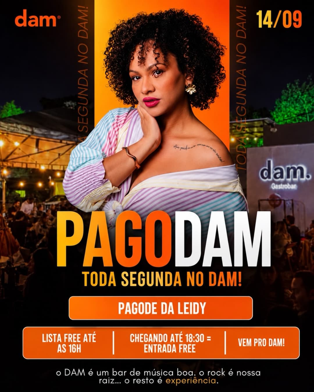 Flyer de Pagode da Leidy