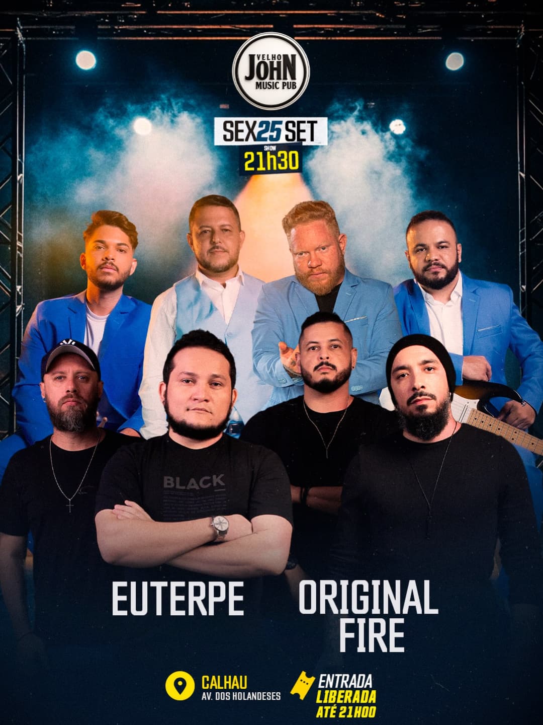 Flyer de Euterpe e Banda Original Fire