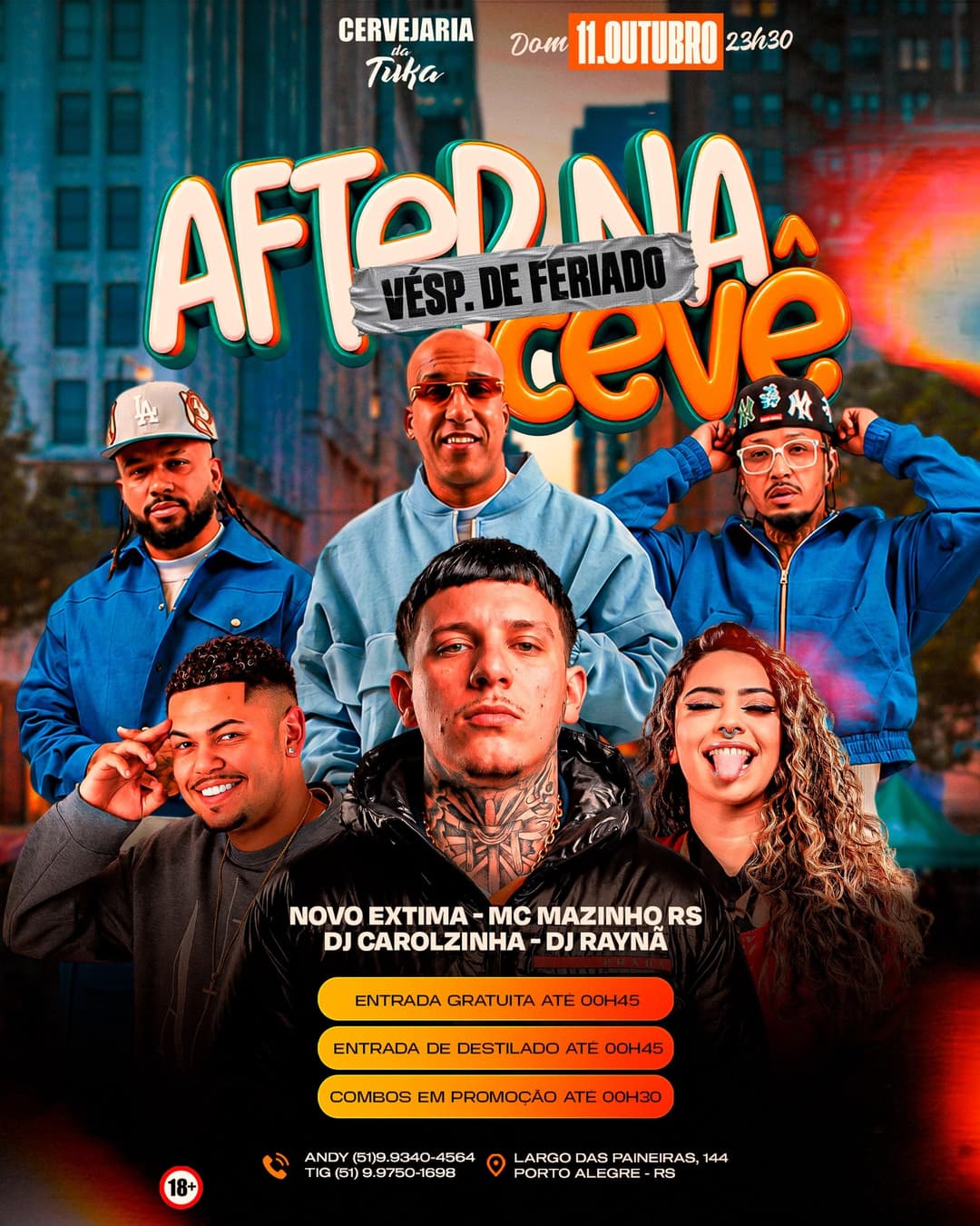 Flyer de Novo Extima, Oi Essa É Nova M e mais 2 artistas