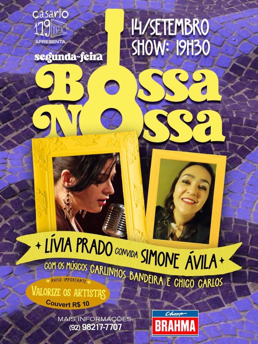 Flyer de Livia Prado e Simone Ávila