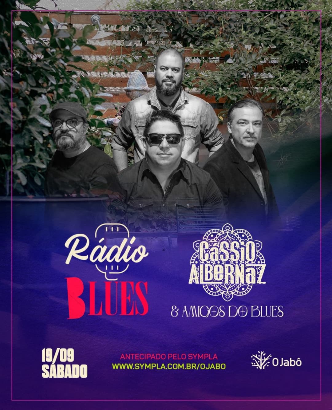 Flyer de Rádio Blues e Cássio Albernaz & Amigos do Blues
