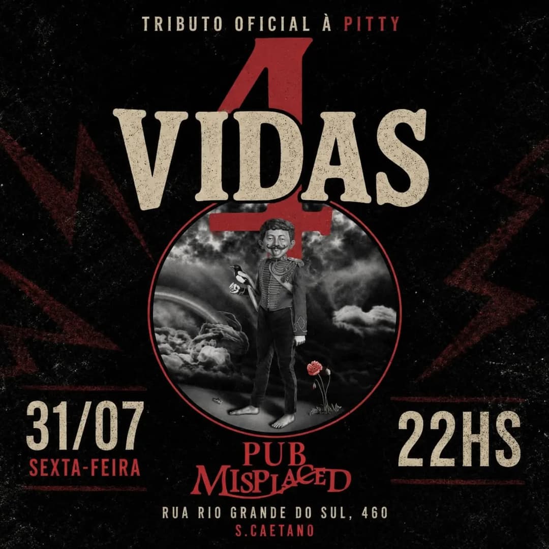 Flyer de Banda 4 Vidas