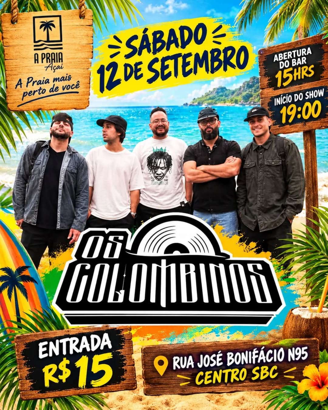 Flyer de Os Colombinos