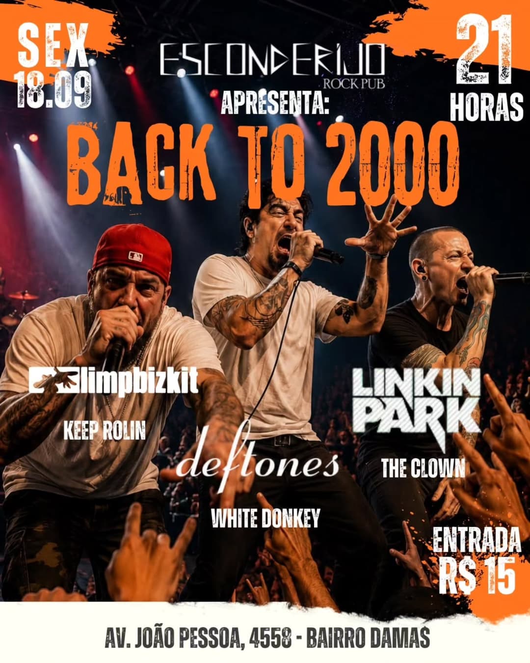 Flyer de Keep Rollin', The Clown e White Donkey