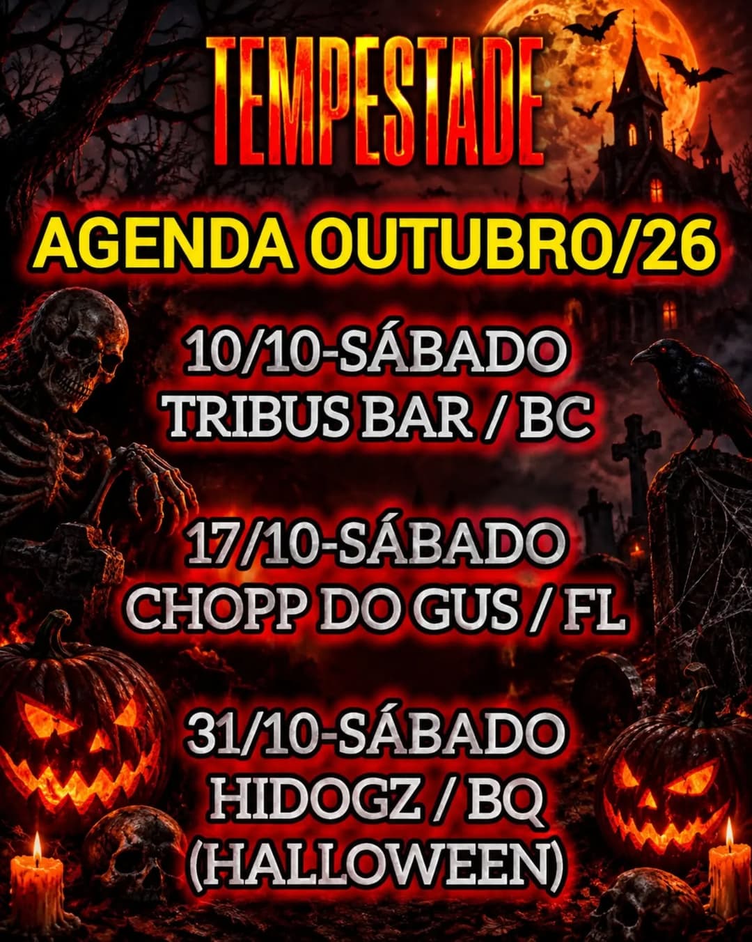 Flyer de Tempestade, Mr. McFly e DJ Marcio Oficial