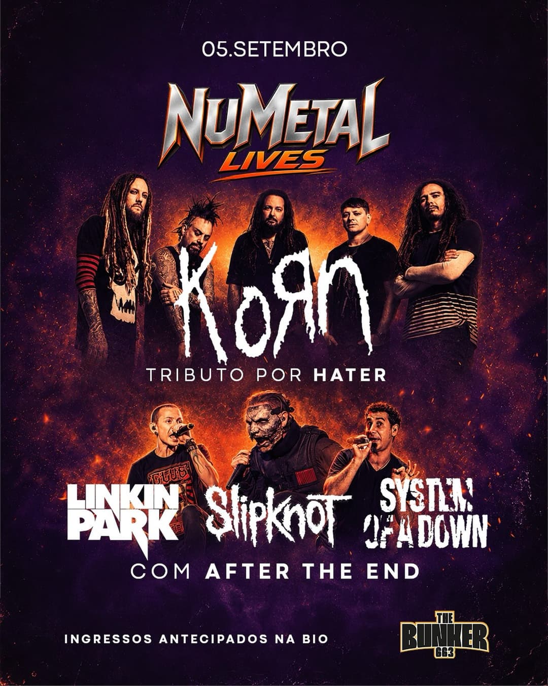 Flyer de Hater e After the End