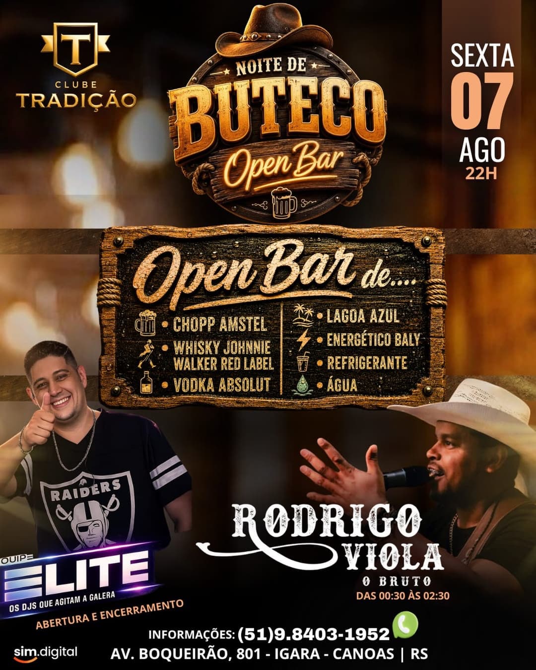 Flyer de Rodrigo viola e Equipe ELITE DJs