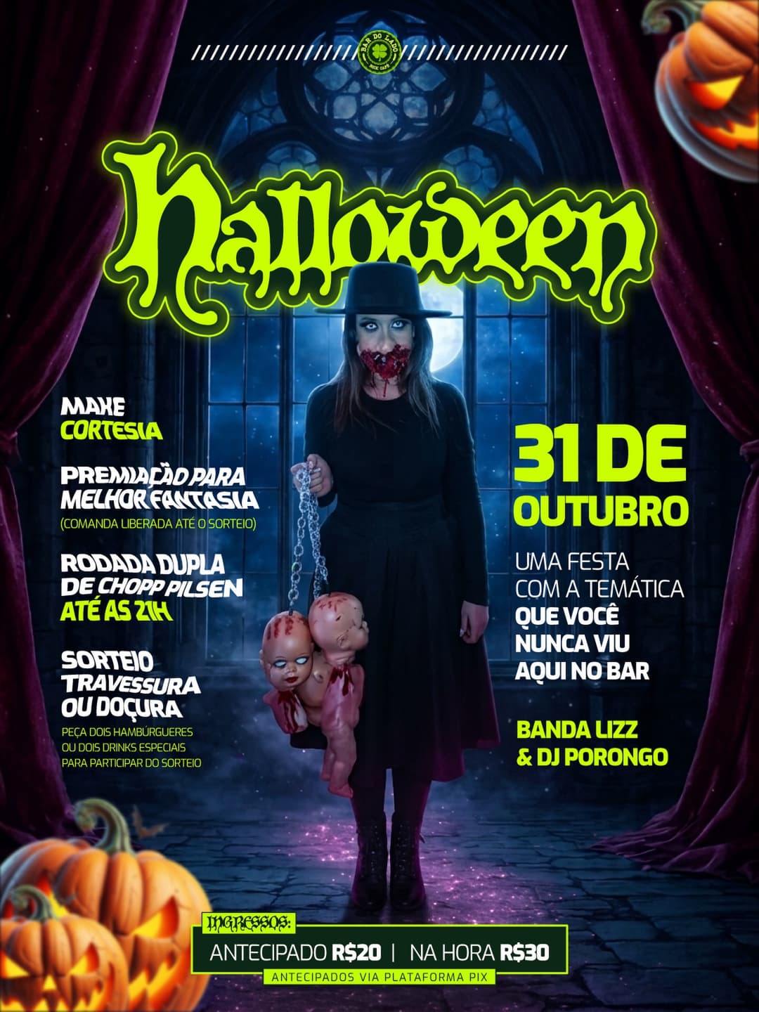 Flyer de Lizz e DJ Porongo