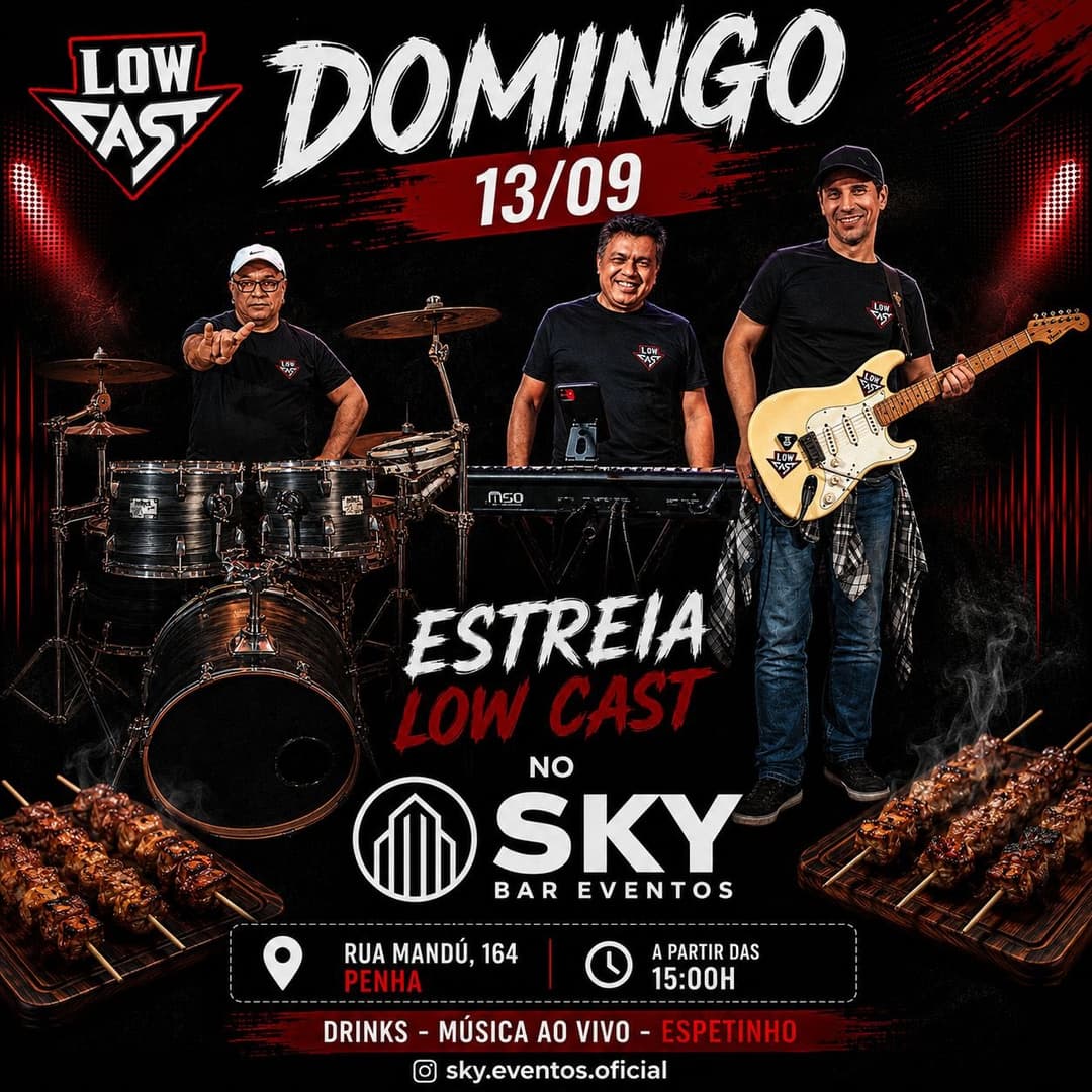 Flyer de Banda Low Cast