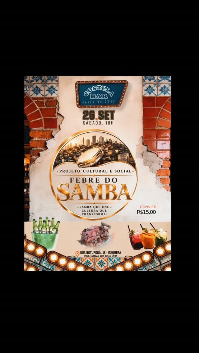 Flyer de Projetofebredosamba