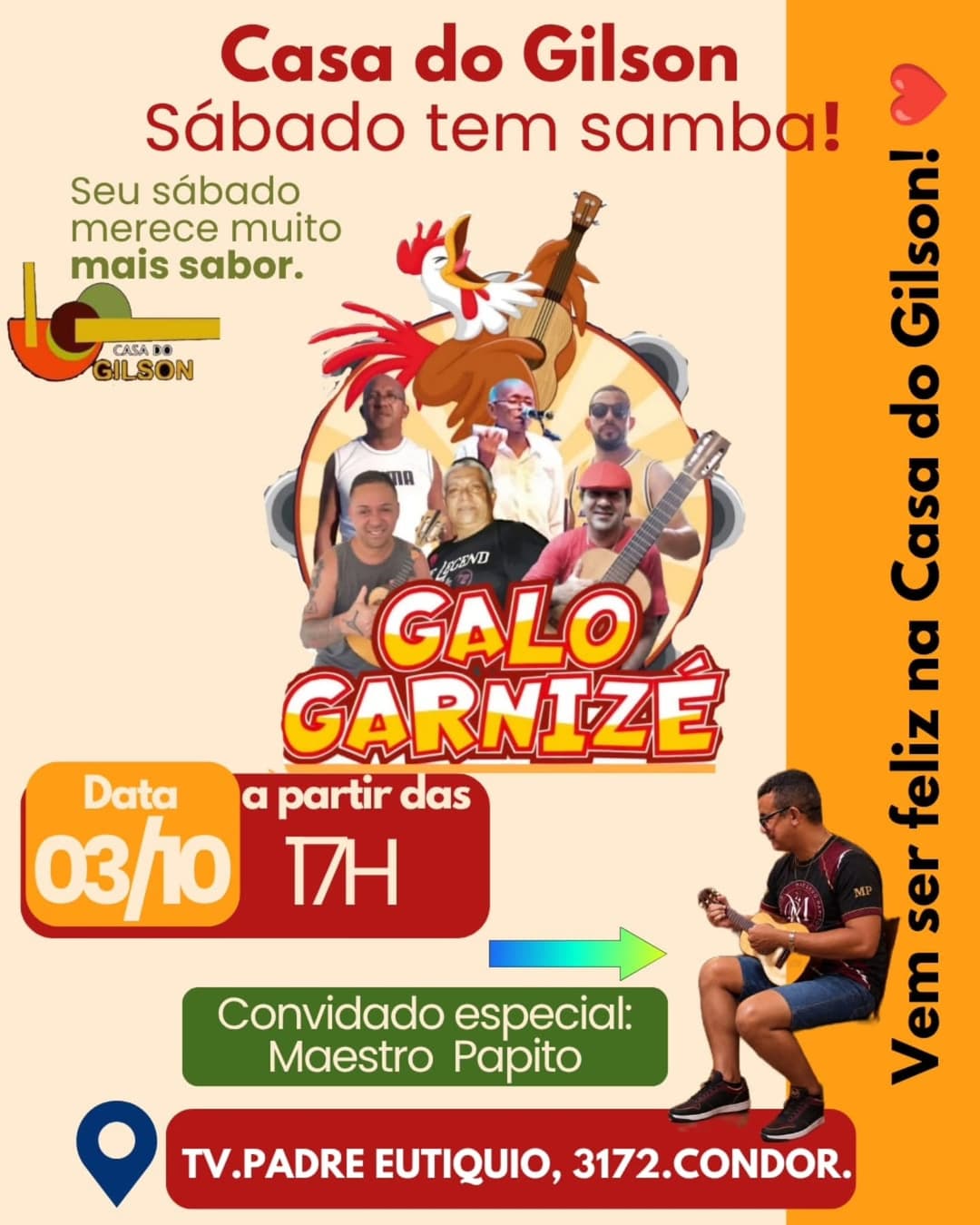 Flyer de Galo Garnizé e Maestro Papito