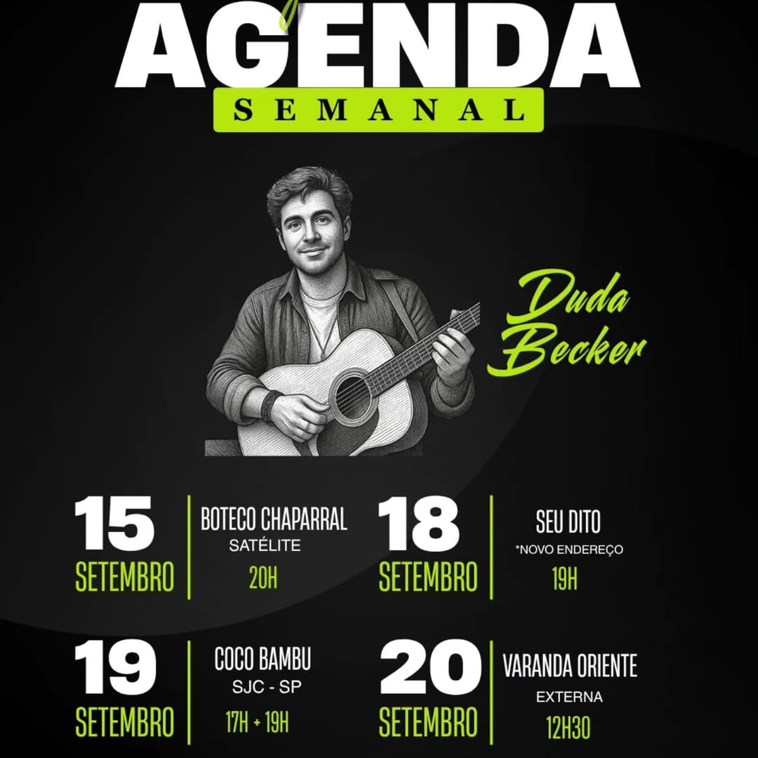 Flyer de Duda Becker e FEITO!