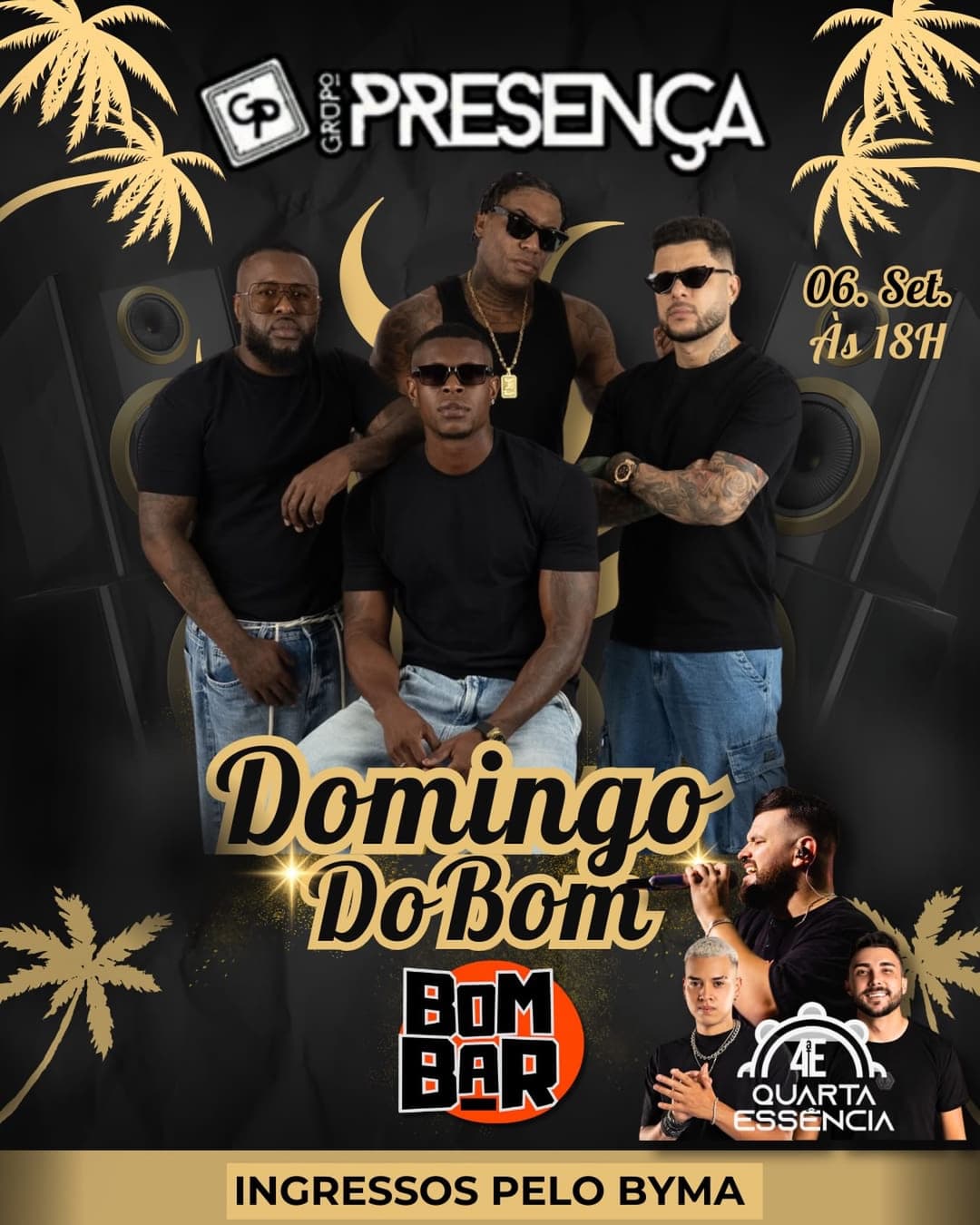 Flyer de Grupo Presença e Quarta Essência