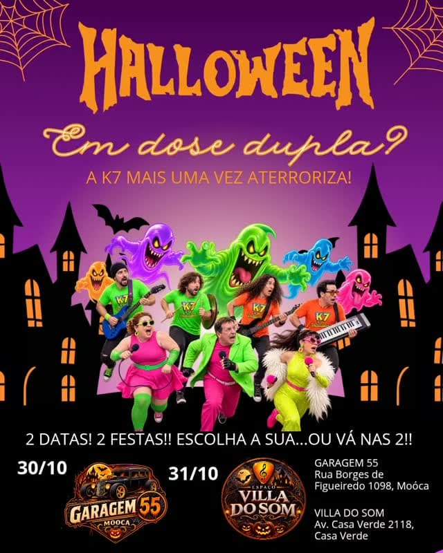 Flyer de K7 e Os Valvulados e K7